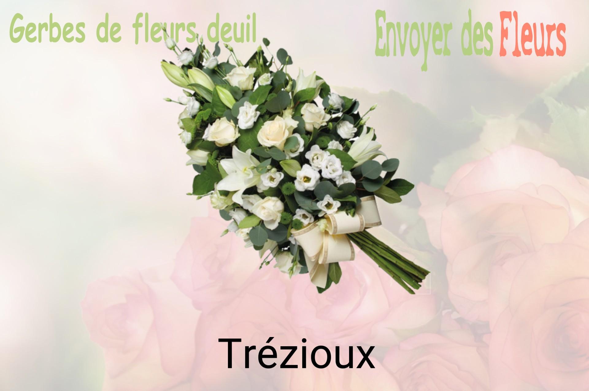 Gerbe de fleurs de deuil livrée à Trézioux